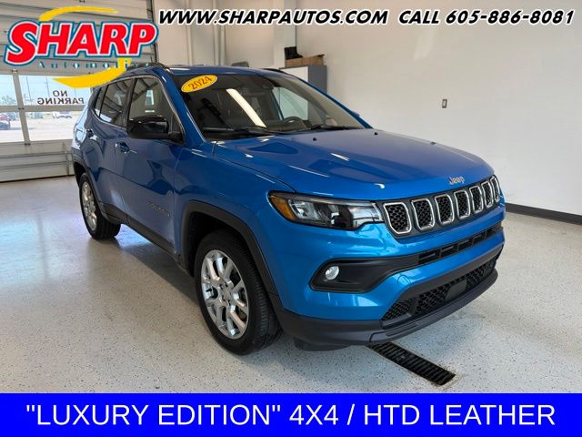 Hydro Blue Pearlcoat 2024 Jeep Compass SUV / Crossover Four-Wheel Drive 8-Speed Automatic