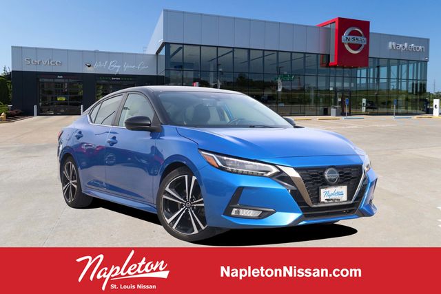 Electric Blue Metallic/Super Black 2023 Nissan Sentra SR FWD Sedan Front-Wheel Drive Continuously Variable Transmission