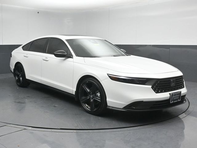 Platinum White Pearl 2025 Honda Accord Hybrid Sport-L FWD Sedan Front-Wheel Drive Continuously Variable Transmission