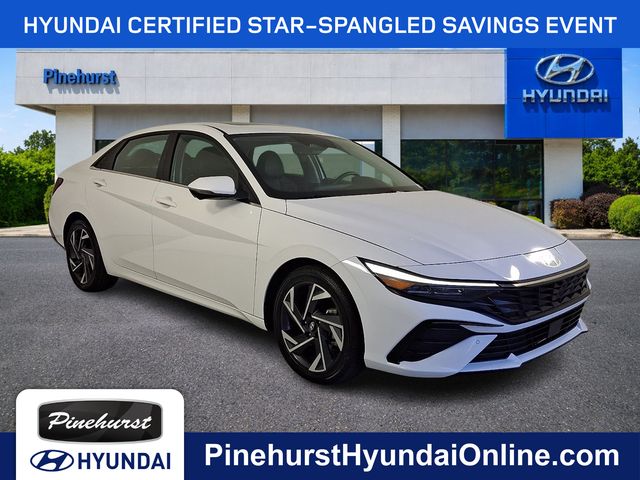 White 2024 Hyundai Elantra Sedan Front-Wheel Drive Continuously Variable Transmission