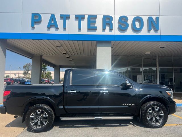 Super Black 2023 Nissan Titan Pickup Truck Four-Wheel Drive 9-Speed Automatic