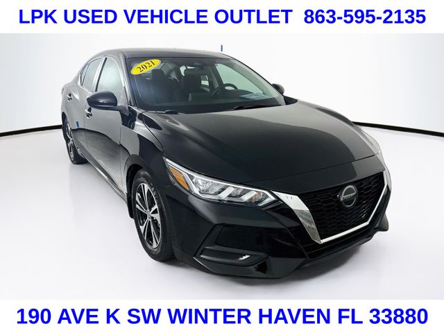 Super Black 2021 Nissan Sentra Sedan Front-Wheel Drive Continuously Variable Transmission