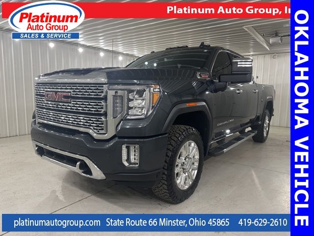 Hunter Metallic 2022 GMC Sierra 2500HD Denali Crew Cab 4WD Pickup Truck Four-Wheel Drive Automatic