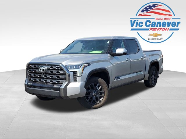 Celestial Silver Metallic 2023 Toyota Tundra Platinum CrewMax Cab 4WD Pickup Truck Four-Wheel Drive Automatic