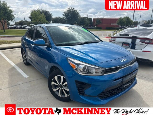 Blue 2023 Kia Rio Sedan Front-Wheel Drive Continuously Variable Transmission