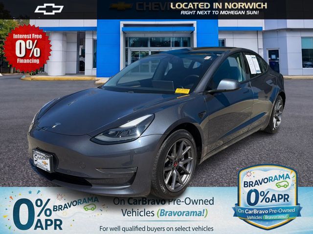 Gray 2021 Tesla Model 3 Long Range AWD Sedan All-Wheel Drive 1-Speed Automatic