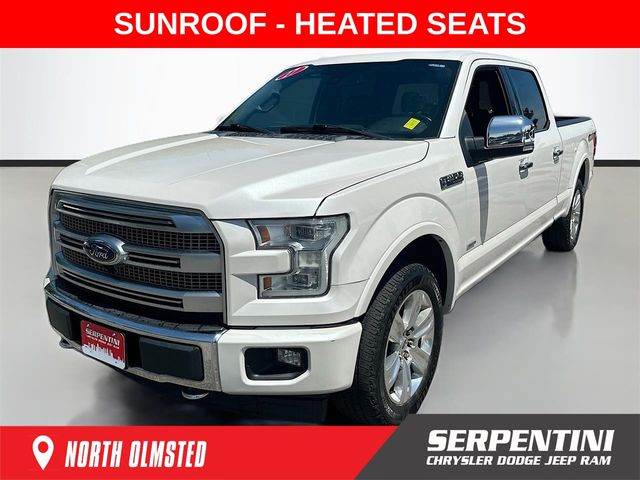 White Platinum Clearcoat Metallic 2017 Ford F-150 Pickup Truck Four-Wheel Drive Automatic