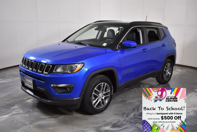 Laser Blue Pearlcoat/Diamond Black Crystal Pearlco 2020 Jeep Compass SUV / Crossover Four-Wheel Drive 9-Speed Automatic