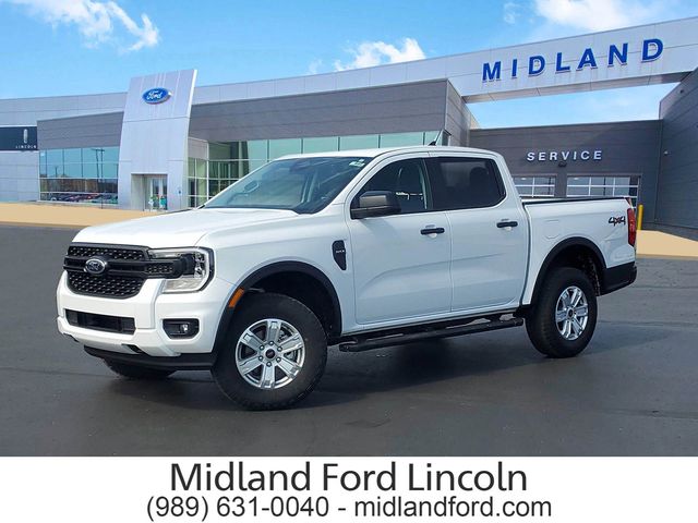 Oxford White 2025 Ford Ranger XL SuperCrew 4WD Pickup Truck Four-Wheel Drive Automatic