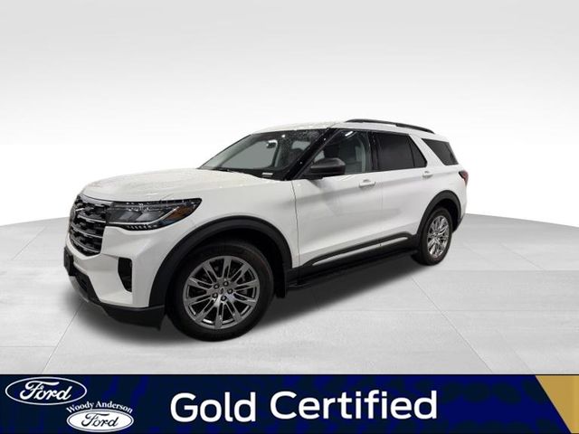 Star White Metallic Tri-Coat 2025 Ford Explorer SUV / Crossover All-Wheel Drive Automatic
