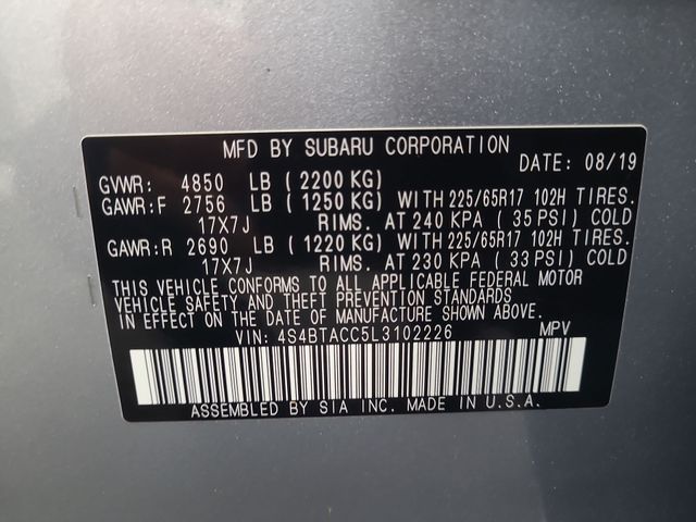 2020 – Subaru – Outback