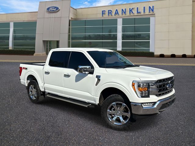 White Metallic 2022 Ford F-150 Lariat SuperCrew 4WD Pickup Truck Four-Wheel Drive Automatic