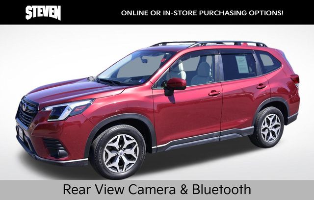Crimson Red Pearl 2022 Subaru Forester Premium Crossover AWD SUV / Crossover All-Wheel Drive Continuously Variable Transmission