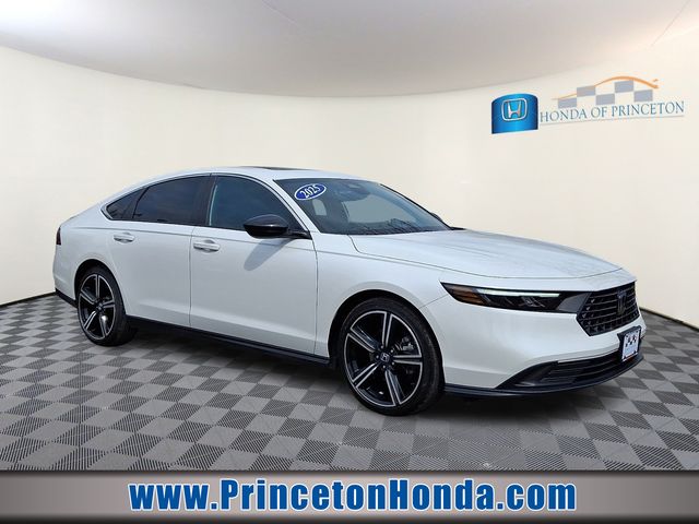 Platinum White Pearl 2025 Honda Accord Hybrid Sport FWD Sedan Front-Wheel Drive Continuously Variable Transmission