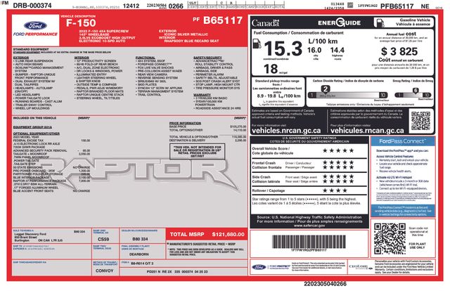 2023 Ford F-150 Raptor SuperCrew 4WD