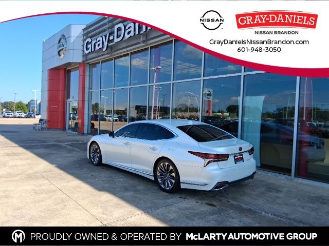White Pearl 2019 Lexus LS Sedan Rear-Wheel Drive Automatic