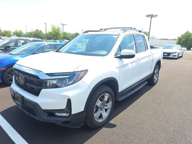 Platinum White Pearl 2025 Honda Ridgeline Pickup Truck All-Wheel Drive 9-Speed Automatic