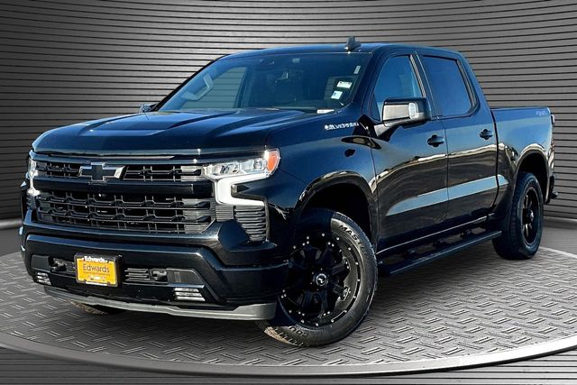 Black 2022 Chevrolet Silverado 1500 Pickup Truck Four-Wheel Drive Automatic