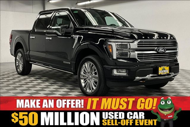 Agate Black Metallic 2024 Ford F-150 Pickup Truck Four-Wheel Drive 10-Speed Automatic