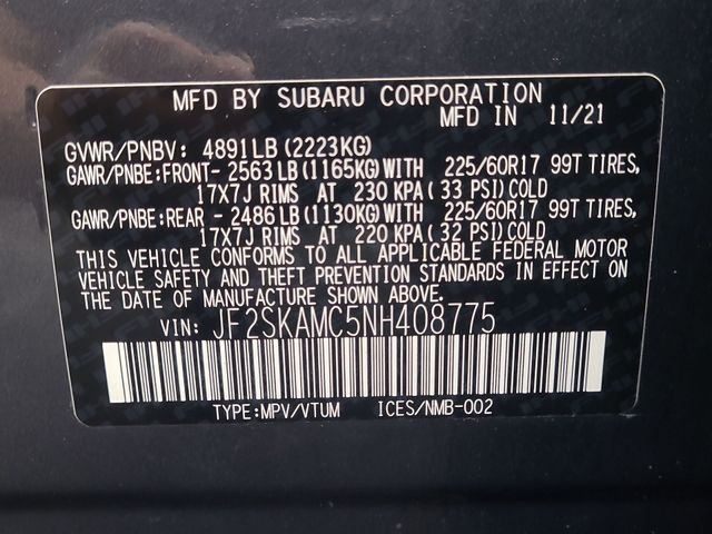 2022 – Subaru – Forester