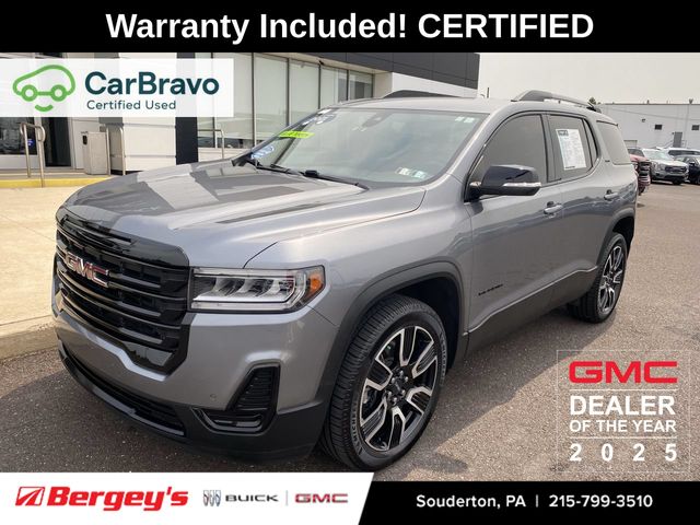 Gray (Satin Steel Metallic) 2021 GMC Acadia SUV / Crossover Four-Wheel Drive 9-Speed Automatic