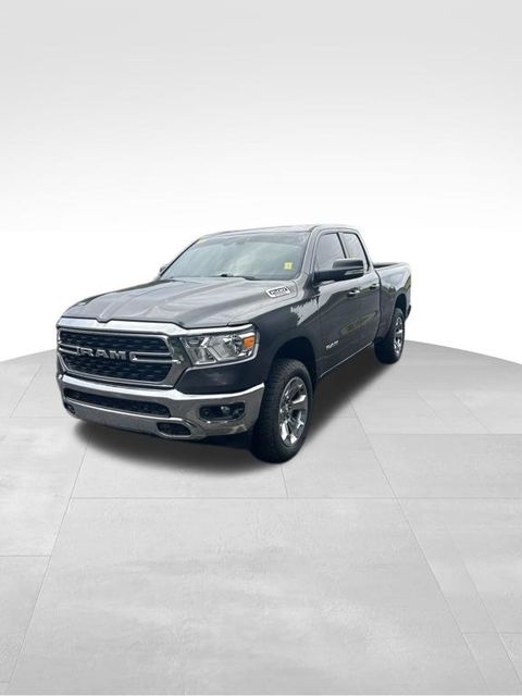 Gray (Granite Crystal Metallic Clearcoat) 2022 RAM 1500 Big Horn Quad Cab 4WD Pickup Truck Four-Wheel Drive 8-Speed Automatic