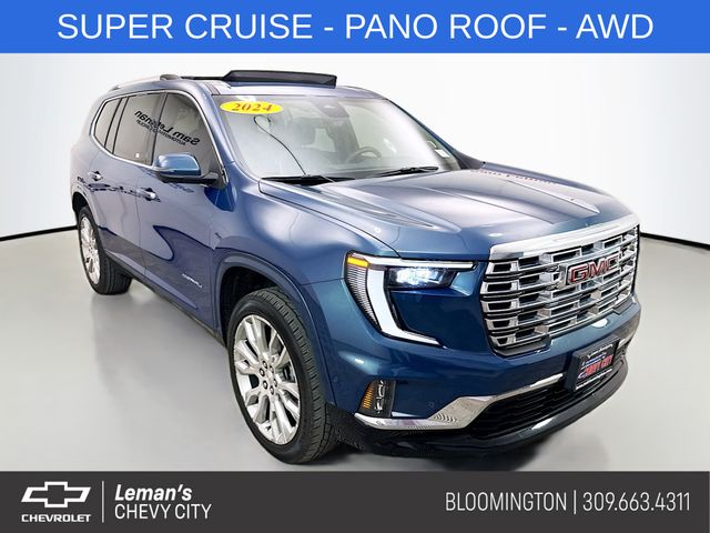 Downpour Metallic 2024 GMC Acadia Denali AWD SUV / Crossover Four-Wheel Drive 8-Speed Automatic