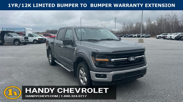 Gray 2024 Ford F-150 XLT SuperCrew 4WD Pickup Truck Four-Wheel Drive Automatic