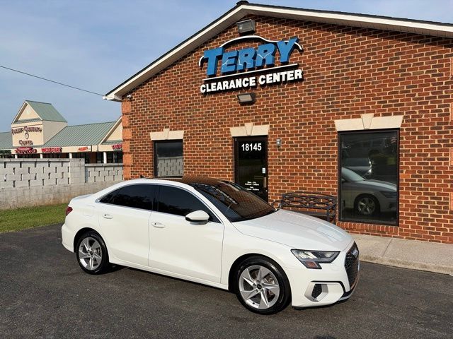 White 2022 Audi A3 Sedan Front-Wheel Drive 7-Speed Automatic