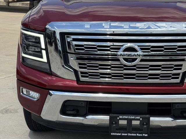 2020 Nissan Titan SL Red at Texan Dodge Chrysler Jeep Ram