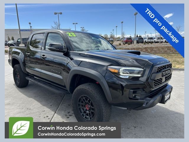 Black 2023 Toyota Tacoma TRD Pro Double Cab 4WD Pickup Truck Four-Wheel Drive 6-Speed Automatic