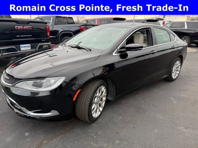 Black Clearcoat 2015 Chrysler 200 C Sedan FWD Sedan Front-Wheel Drive 9-Speed Automatic