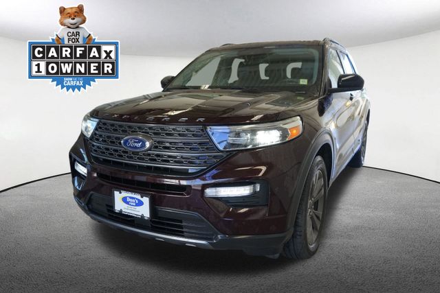 Red Metallic 2022 Ford Explorer SUV / Crossover All-Wheel Drive Automatic