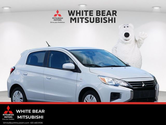 White Diamond 2022 Mitsubishi Mirage Hatchback Front-Wheel Drive Continuously Variable Transmission