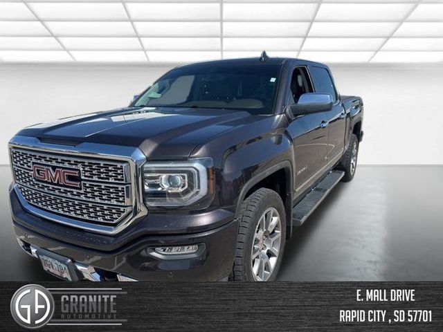 Gray (Iridium Metallic) 2016 GMC Sierra 1500 Denali Crew Cab 4WD Pickup Truck Four-Wheel Drive 8-Speed Automatic Overdrive