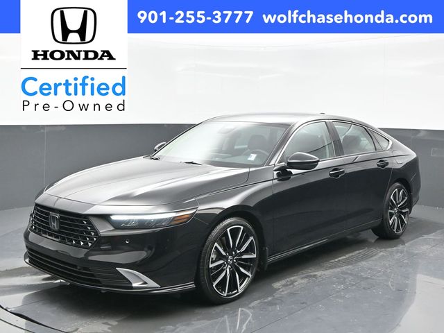 Crystal Black Pearl 2025 Honda Accord Hybrid Touring FWD Sedan Front-Wheel Drive Continuously Variable Transmission