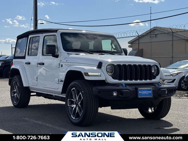 Bright White Clearcoat 2024 Jeep Wrangler 4xe Sport S 4WD SUV / Crossover Four-Wheel Drive 8-Speed Automatic