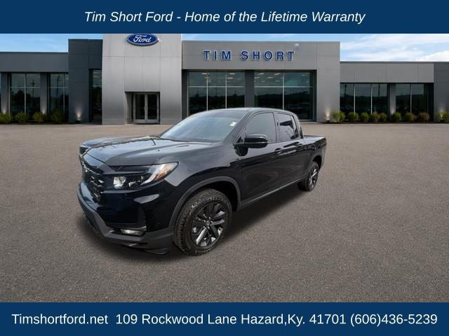 Black 2025 Honda Ridgeline Pickup Truck All-Wheel Drive 9-Speed Automatic