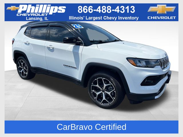 Bright White Clearcoat 2025 Jeep Compass SUV / Crossover Four-Wheel Drive 8-Speed Automatic