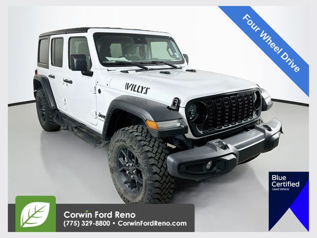Bright White Clearcoat 2024 Jeep Wrangler SUV / Crossover Four-Wheel Drive 8-Speed Automatic