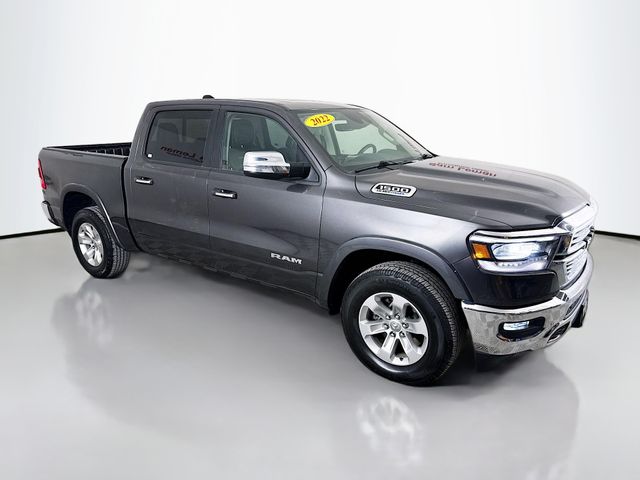 Gray (Granite Crystal Metallic Clearcoat) 2022 RAM 1500 Laramie Crew Cab 4WD Pickup Truck Four-Wheel Drive 8-Speed Automatic