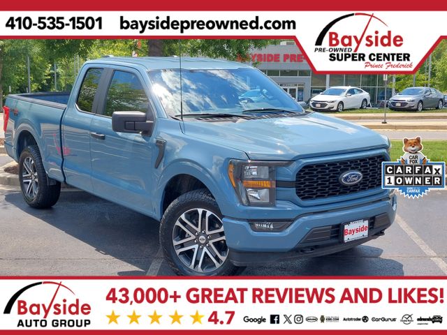 Blue 2023 Ford F-150 Pickup Truck Four-Wheel Drive Automatic