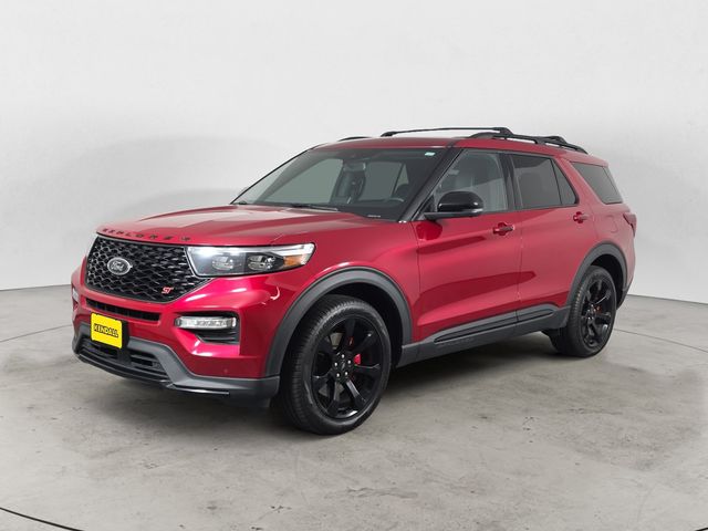 Red Metallic 2023 Ford Explorer SUV / Crossover All-Wheel Drive Automatic