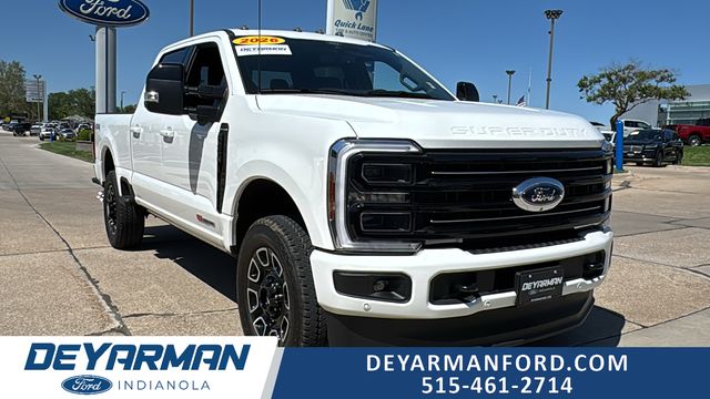 White Metallic 2026 Ford F-250 Super Duty Platinum Crew Cab 4WD Pickup Truck Four-Wheel Drive Automatic