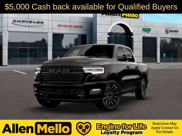 Diamond Black Crystal Pearlcoat 2026 RAM 1500 Limited Crew Cab 4WD Pickup Truck Four-Wheel Drive 8-Speed Automatic