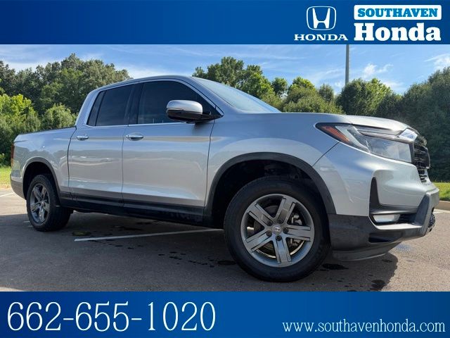 Gray 2023 Honda Ridgeline RTL-E AWD Pickup Truck All-Wheel Drive 9-Speed Automatic