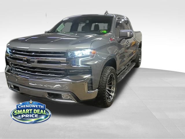 Gray (Satin Steel Metallic) 2019 Chevrolet Silverado 1500 LTZ Crew Cab 4WD Pickup Truck Four-Wheel Drive Automatic