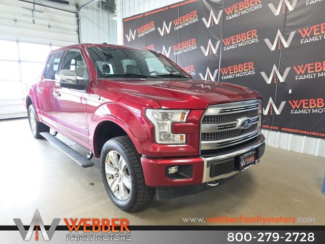 Ruby Red 2016 Ford F-150 Platinum SuperCrew 4WD Pickup Truck Four-Wheel Drive 6-Speed Automatic