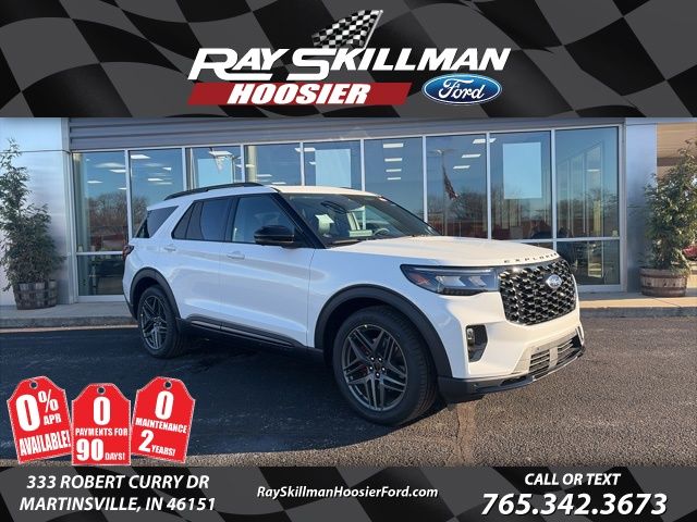 White Metallic 2026 Ford Explorer SUV / Crossover All-Wheel Drive Automatic