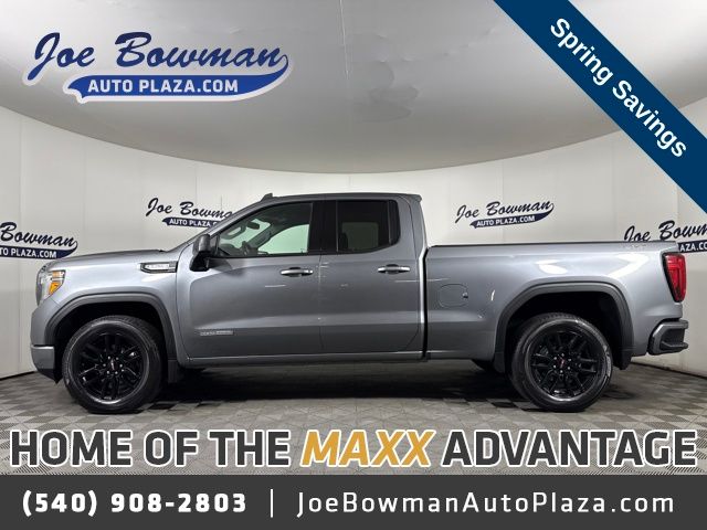 Gray (Satin Steel Metallic) 2021 GMC Sierra 1500 Elevation Double Cab 4WD Pickup Truck Four-Wheel Drive 8-Speed Automatic